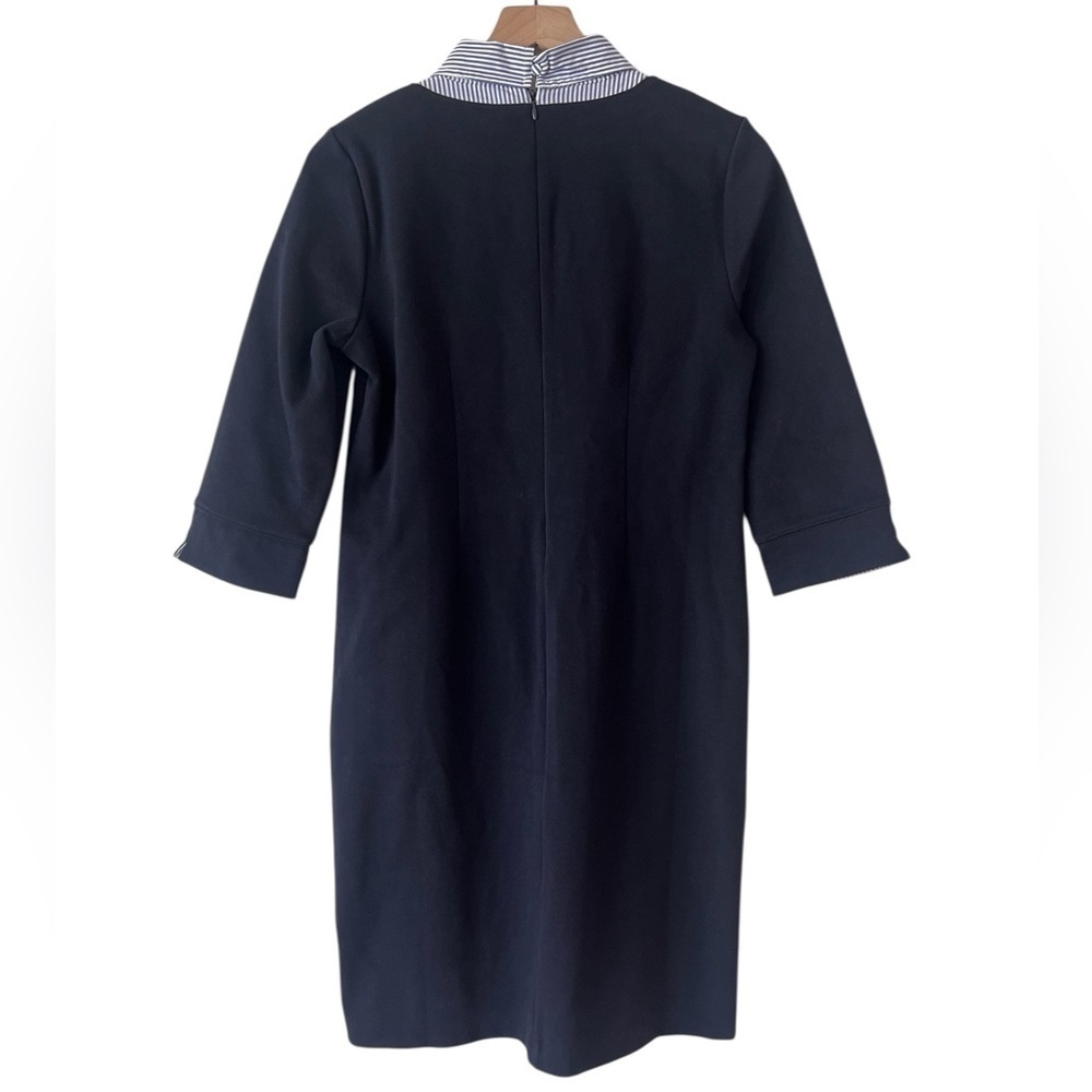 Talbots Petites 3/4 Sleeve Navy Collared Shift Dress Size PM - Picture 9 of 11